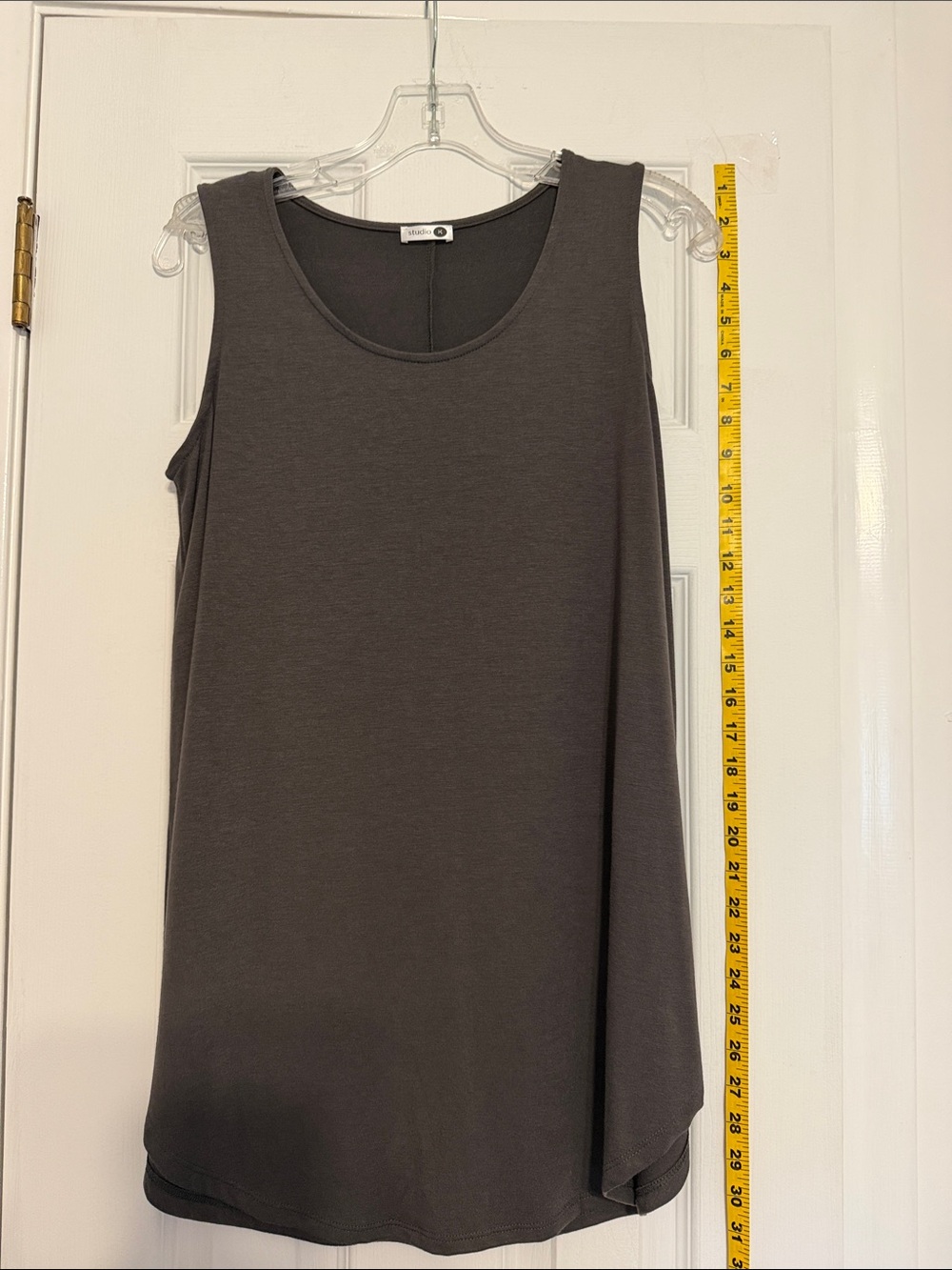 Women’s Sleeveless Dark Gray Scoop Neck Tank Top